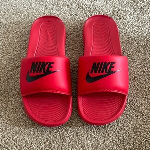 Red Nike Slides